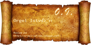 Orgel István névjegykártya